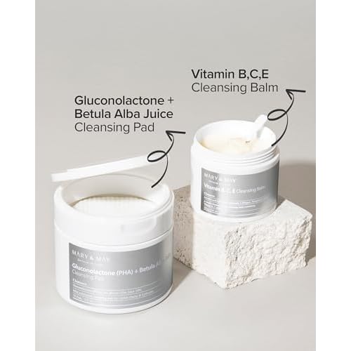 Mary&May Vitamin B, C, E Cleansing Balm - Oil Balm Gentle Makeup Remover and Skin Purifier for Glowing, Clear Skin - Hypoallergenic and Cruelty-Free, EWG ingredients, 4.06oz.