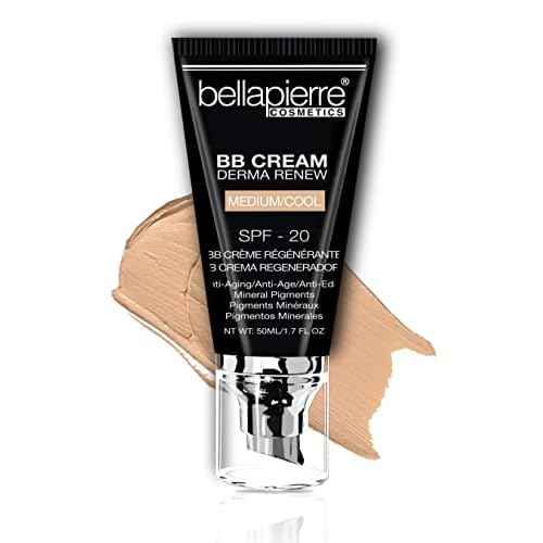 Bellapierre BB Cream SPF 20 ? Mineral Sunscreen & Liquid Foundation, Lightweight Face Moisturizer with Buildable Coverage, Matte Finish, Non-Toxic, Paraben-Free, Cruelty-Free ? 1.7 oz - Medium Cool