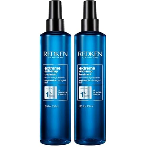 Redken Extreme Anti-Snap Anti-Breakage Leave-In Treatment For Distressed Hair - Fortifies & Helps Reduce Breakage,Infused With Proteins,(Pack of 2)