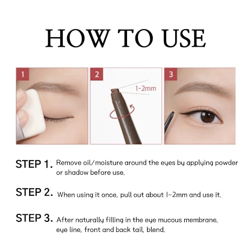 BBIA Last Auto Gel Eyeliner SLIM 5 Colors ? Ultra-Fine Waterproof Mechanical Gel Eye Liner Pencil Smudge-Proof Easy Drawing Smooth Gliding Texture Vegan Korean Eye Makeup (S2 JAZZ SLIM R)