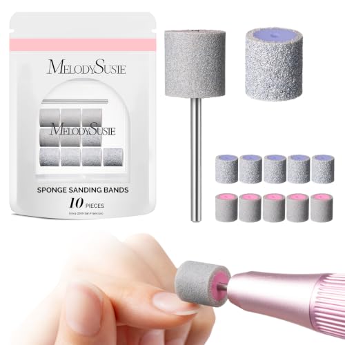 MelodySusie Sponge Nail Sanding Bands - 10Pc Set (120 & 240 Grit)