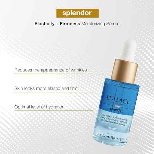 LULLAGE Splendor Elasticity & Firmness Moisturizing Face Serum for Women - Fast Absorbing Day & Night Hydrating Serum with Oxygen & Marine Collagen - 1 Fl. Oz Bottle