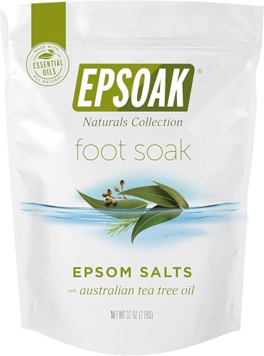 Epsoak 32oz Tea Tree Foot Soak with Epsom & Dead Sea Salts - USA Made