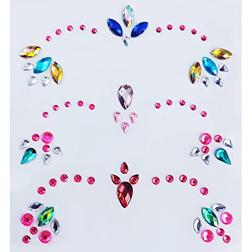 Face Tattoos for Eyebrow Diamond Tattoo Sticker Party Face Decoration Eye Makeup Supplies