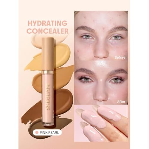 SHEGLAM Like Magic Hydrating Concealer Color Correcting Liquid Concealer Long Lasting-Pink Pearl