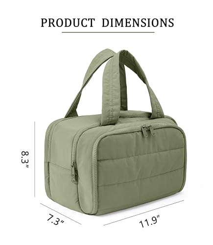 Travel Toiletry Bag for Women, Large Cosmetic Makeup Organizer with Wet-Dry Separation