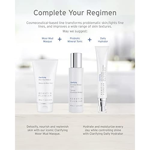 Kerstin Florian Clarifying Probiotic Mineral Tonic | Detoxifying Toner for Face & Body | Natural Skincare to Clarify and Regulate Oily Skin & Clear Pores | Gentle Formula for Women & Men (3.4 fl oz)