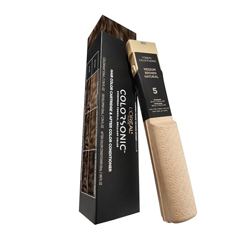 L'Oreal Paris Colorsonic Permanent Hair Dye Cartridge - Medium Natural Brown, 3 Uses