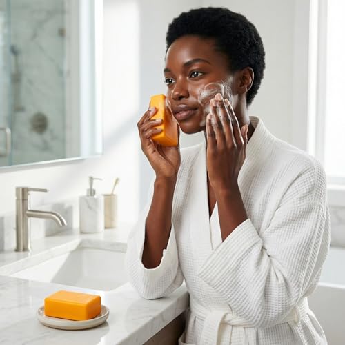 Turmeric Glow Soap 2pcs, Natural Handmade Face & Body Bar, Supports Smooth, Fresh-Looking Skin ? for All Skin Types