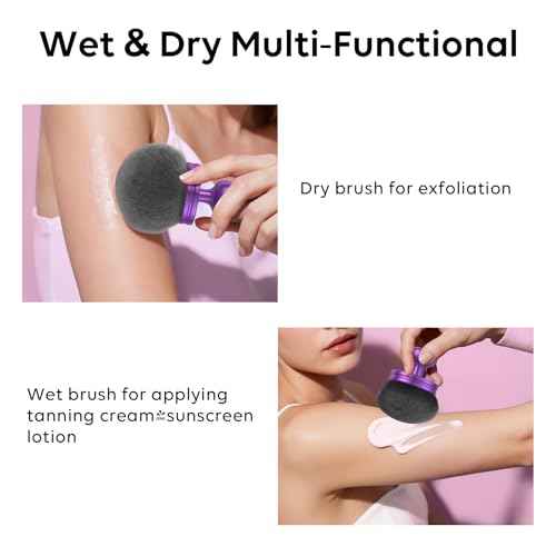 4.4 Inch Extra Large Kabuki Brush, Big Body Makeup Brush, Tanning Brush for Streak, Free Application, Dry & Wet Use, Durable Design - Perfect for Sunless Tanning, Body Lotion, Moisturizer