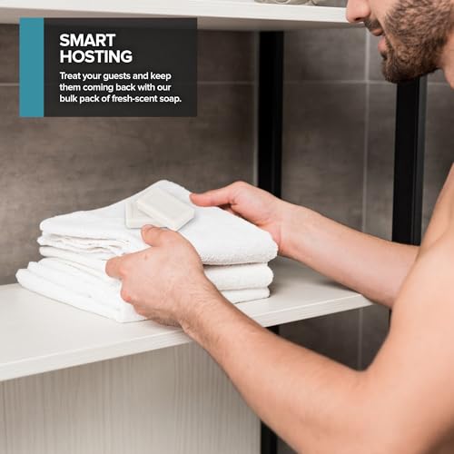 Bulk Hotel Soap Bars (400 Count), Rectangular Fresh Scent Travel Size Hand Soap for Hotels, Motels, and Resorts, Travel Soap Bulk, Individually Wrapped Bars Pack, Guest Soaps for Bathroom