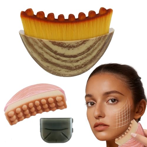 Lymphatic Face Brush for Facial Cleansing & Contouring - Soft Bristles, Anti-Puffiness, Skin Absorption Tool