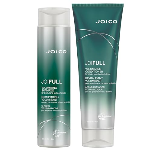 Joico JoiFULL Volumizing Set | For Fine, Thin Hair | Add Instant Body | Long-Lasting Fullness | For Thicker Bouncier Hair | Boost Shine | With Lotus Flower & Bamboo Extract