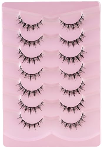 Wispy Flared False Eyelashes - 7 Pairs Vegan Lashes