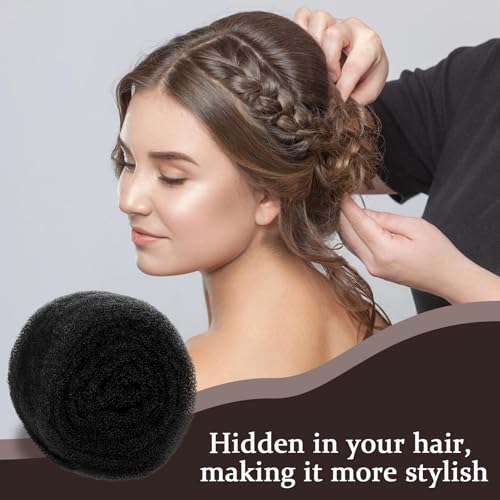 Hair Volume Bumps Set with 105pc Clips & Comb - Black