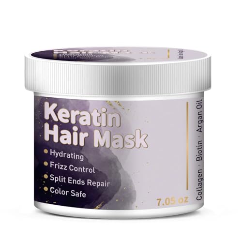 Keratin Hair Mask for Damaged Hair - Deep Conditioning & Repair Treatment