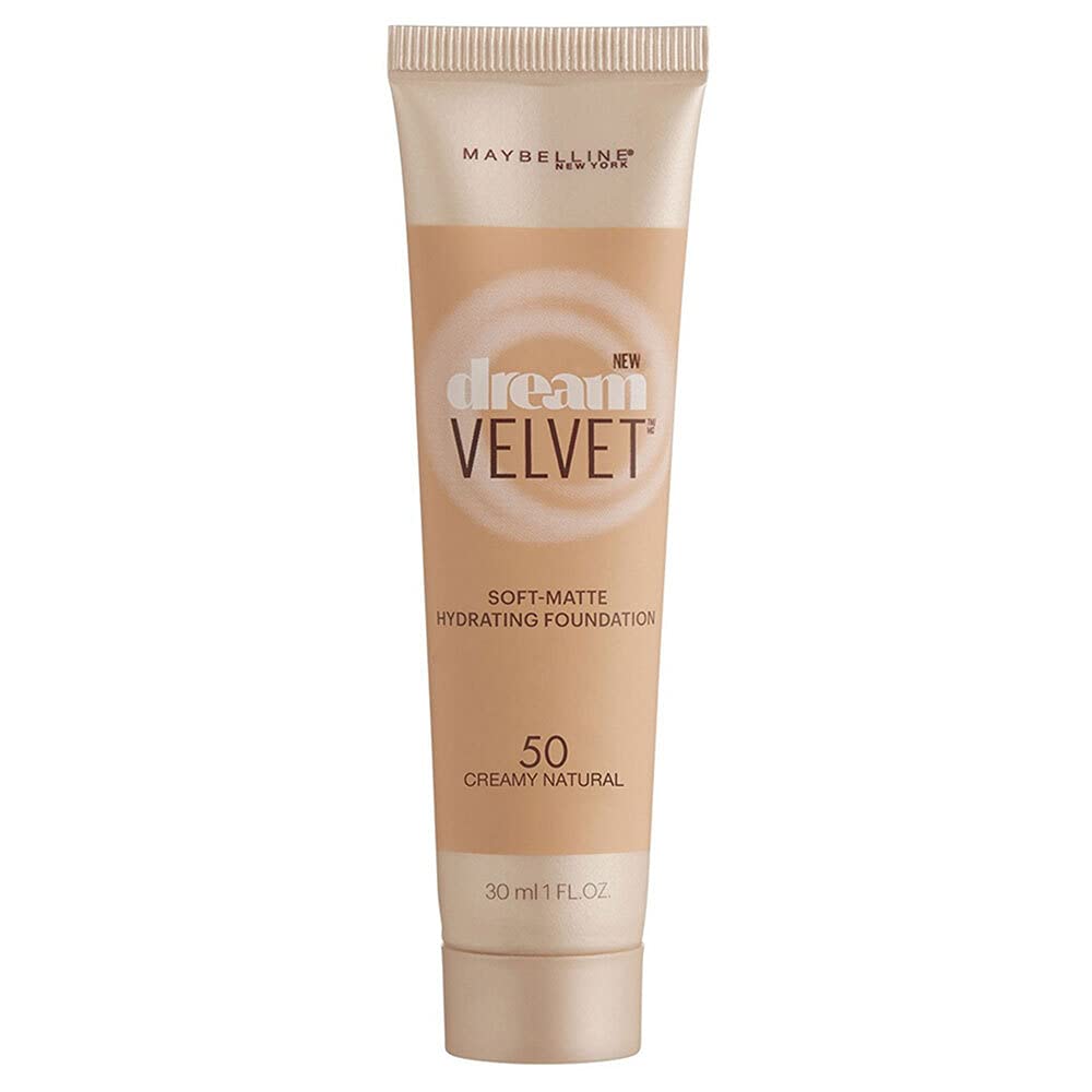 Maybelline New York Dream Velvet Soft-Matte Hydrating Foundation, Creamy Natural, 1 fl. oz.