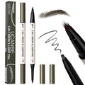 UCANBE 2-in-1 Eyebrow Pen & Gel Eyeliner Pencil ? Microblading Eye Brow Pencil with Brow-Fection Angled Brush Tip + 1.5mm Ultra-Fine Eye Liner, Waterproof, Quick-Dry, Long Lasting (Black Brown)