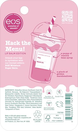 eos 24H Moisture Super Balm Lip Mask - Marshmallow Fluff, Limited Edition, 0.35 fl oz