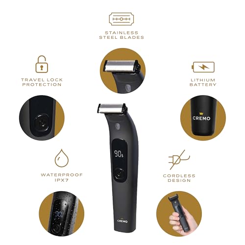 Cremo Body & Groin Hair Trimmer for Men - Flexible Waterproof Groomer