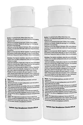 Inverness After Piercing Ear Care Solution 4 oz, 2-Pack