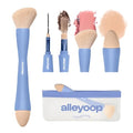 Alleyoop Multi-Tasker 4-in-1 Travel Makeup Brush Set