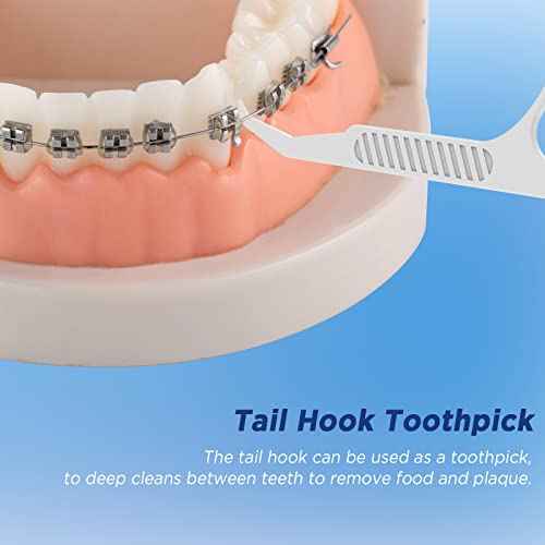 140 Count Braces Flossers with 10 Travel Cases, Orthodontic Flossers for Braces - Ortho Dental Floss Picks, 14 Count (Pack of 10)