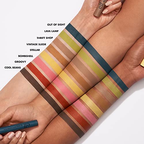 e.l.f. No Budge Matte Shadow Stick, One-Swipe Cream Eyeshadow Stick, Long-Wear & Crease Resistant, Matte Finish, Vegan & Cruelty-Free, Out Of Sight