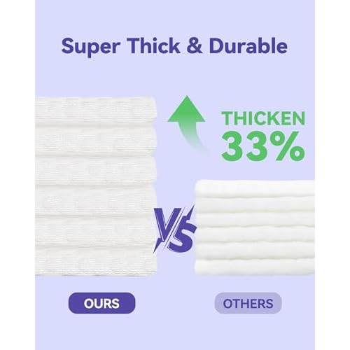 Disposable Face Towels, 10"¡¿12" XL Face Towelette Disposable, Soft Makeup Remover Dry Wipes, Thick Facial Tissue for Women Cleansing, Skin Care, 50 Count (2 Pack)