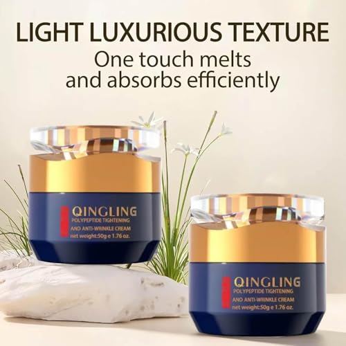 Qingling Crema Para Arrugas, Qingling Face Cream, Qingling Wrinkle Removal Cream, Polypeptide Tightening and Anti-Wrinkle Cream, Firming Anti-aging Eye Cream for Women Men (2)