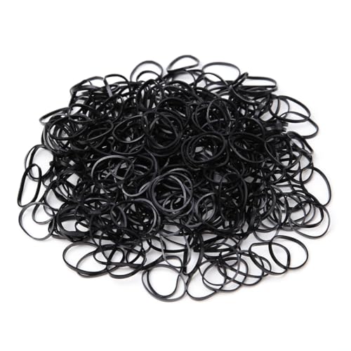 3200 Elastic Hair Ties Black Mini Rubber Bands for Girls