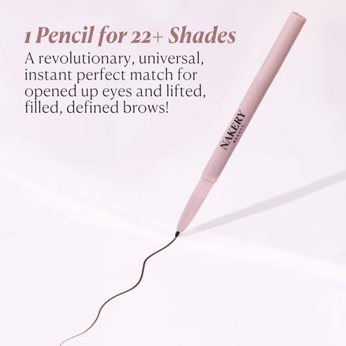 Nakery Universal Eye Brow Pencil Duo - 3-in-1 Eyebrow Pencil with Color-Adapt Technology for Natural & Flawless Brows - Precision Eyebrow Liner Infused with Castor Oil, Hyaluronic Acid & Vitamin E