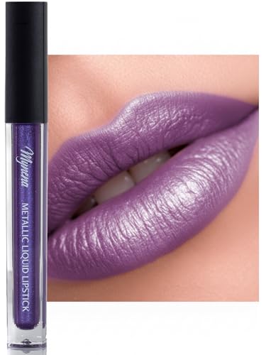 Mynena Metallic Liquid Lipstick - Light Purple Mira | Waterproof