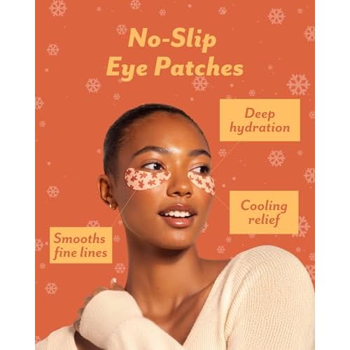 Patchology Holiday Treats Gingerbread Under Eye Patches Gift Set - Cute Stocking Stuffers with Gingerbread Scent - No-Slip Masks that Hydrate, Soothe and Refresh Skin - 5 Pair (Limited Edition)
