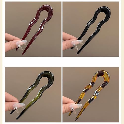 4Pcs U Shaped French Hair Pins for Updos and Buns - KAICCOSO