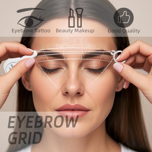ATOMUS Eyebrow Mapping String Scalable Reusable Eyebrow Mapping Ink String for Microblading String for Brow Marking (White)