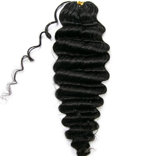Deep Wave Crochet Hair 100% Human Hair 16" 100 Strands