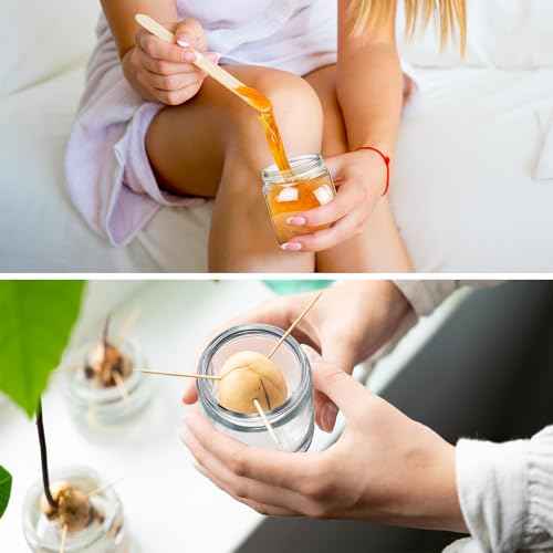 Norme 96 Pcs Glass Jars with Lids Empty Small Glass Containers and Inner Liners Reusable Cosmetic Jars Round Airtight Bottles with Plastic Woodgrain Lids for Travel (4oz)