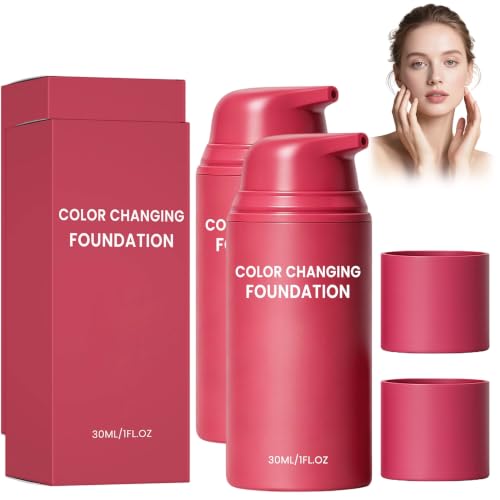 Color Changing Foundation - Skin Tone Adapting Liquid, 2 pcs