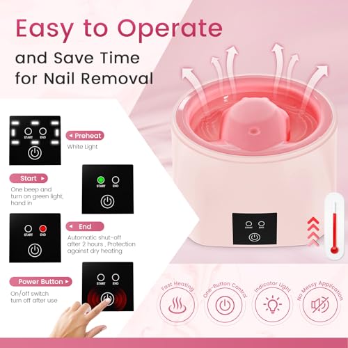 Yokilly Electric Heated Nail Soaking Bowl for Acrylic & Gel Removal