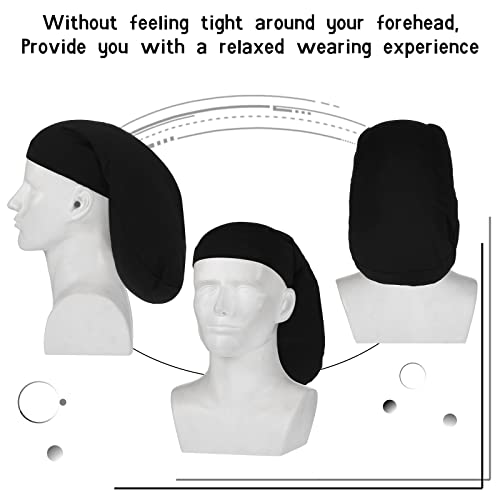 Unisex Dreadlock Sleep Cap Long Hair Head Wrap 4-Pack