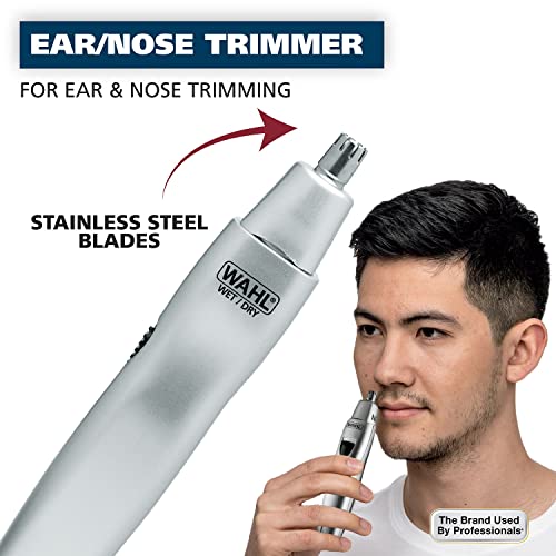 Wahl Battery Nose & Ear Hair Trimmer with 3 Heads