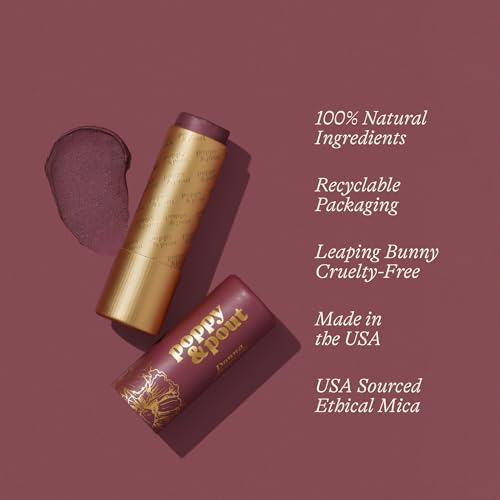 Poppy & Pout Donna Lip Tint | Natural Plum Shade, Beeswax & Vitamin E