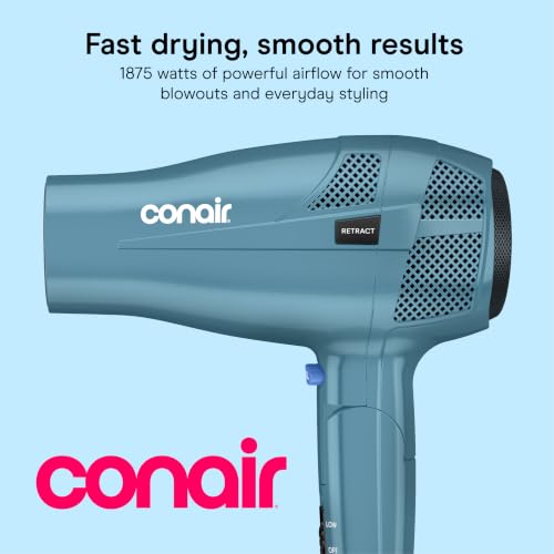 Conair 1875W Dual Voltage Folding Travel Hair Dryer
