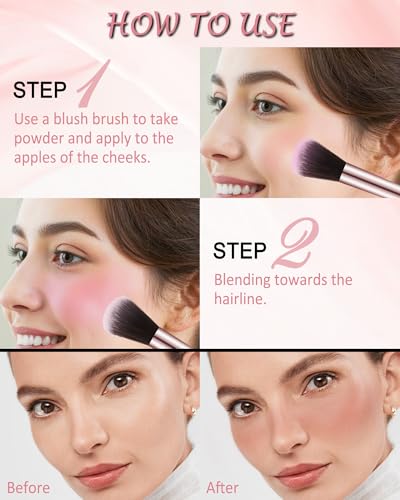 Gradual Shimmer Blush Palette with Brush - Waterproof