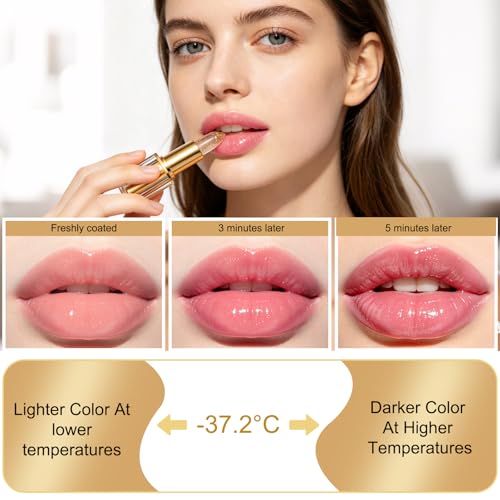 Crystal Jelly Lipstick Set, Temperature Color Changing Lip Balm, 2 PC