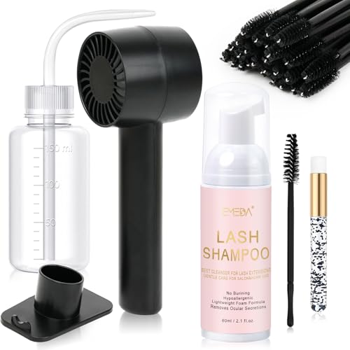 EMEDA Lash Shampoo Kit with USB Fan Dryer & Brush