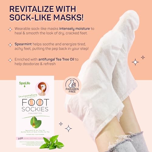 SpaLife 10 Piece Korean Face Mask & Moisturizing Hand Gloves Set | Foot Mask Socks for Dry Cracked Hands & Feet | Korean Skincare Cuticle Repair Mask Women | Self Care Gifts for Women | 10 Pack