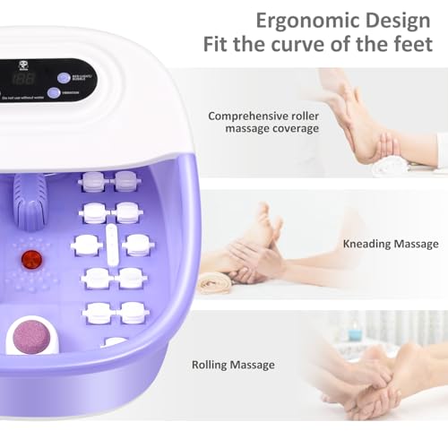 Foot Spa Bath Massager with Heat, Bubbles, and Vibration