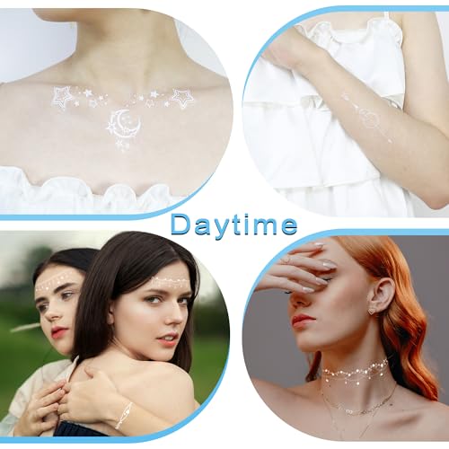 Glow in the Dark Temporary Tattoos | 10 Sheet Luminous Fake Tattoo Stickers